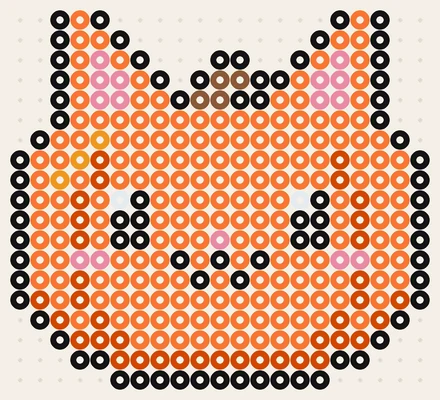 Kattpumpa som pärlplatta, orange pumpa med kattöron och kattansikte